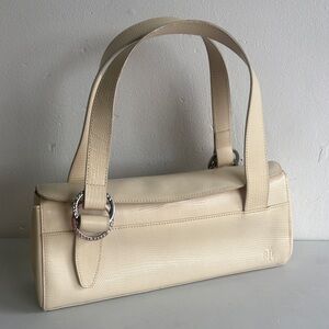 Ralph Lauren Beige Shoulder Bag with Silver Accents